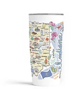 Indiana state map design Stainless Steel Tumbler - White