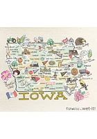 Iowa state map design Towel