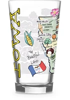 Iowa state map design Pint Glass