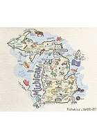 Michigan state map design Towel
