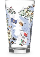 Michigan state map design Pint Glass - White