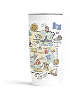 Kansas state map design Stainless Steel Tumbler - White