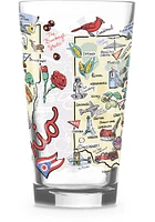 Ohio state map design Pint Glass