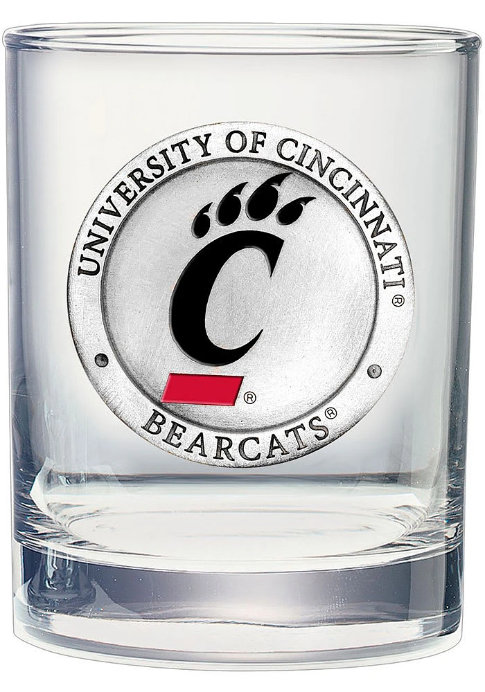 Cincinnati Bearcats Color Rock Glass