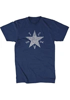 Texas Navy Blue DeZavala Star Flag Short Sleeve Fashion T Shirt