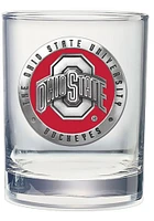 Ohio State Buckeyes Pewter Rock Glass