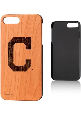 Cleveland Guardians iPhone 7+/8+ Woodburned Cherry Wood Phone Cover