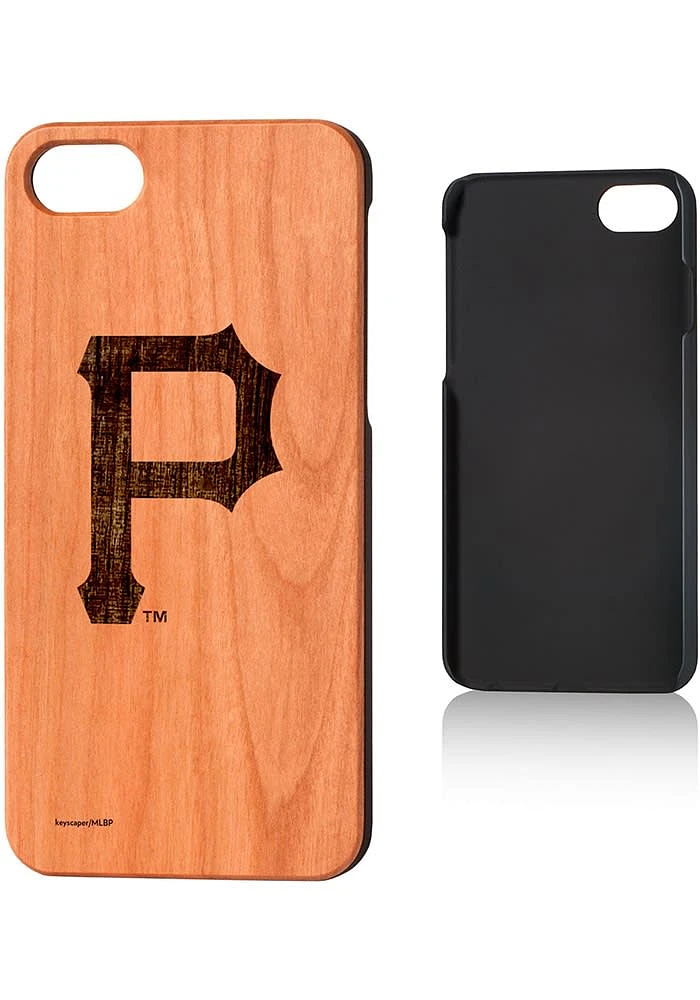 Pittsburgh Pirates iPhone 7/8 Woodburned Cherry Wood Phone Cover