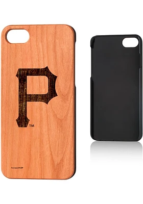 Pittsburgh Pirates iPhone 7/8 Woodburned Cherry Wood Phone Cover