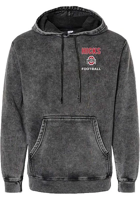 CJ Hicks Rally Mens Black Ohio State Buckeyes NIL Embroidered Long Sleeve Fashion Hood