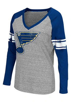 St Louis Blues Womens Grey Franchise LS Tee