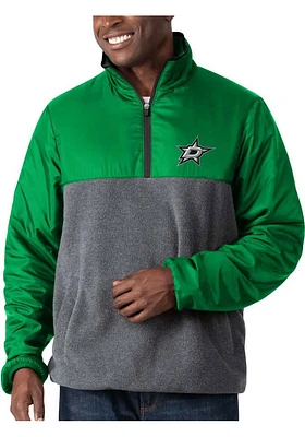 Dallas Stars Mens Green Advance Long Sleeve Qtr Zip Pullover