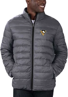 Mens Pittsburgh Penguins Yard Line Heavyweight Jacket - Black