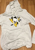 Pittsburgh Penguins Womens Oatmeal Pre-Game Hooded Sweatshirt