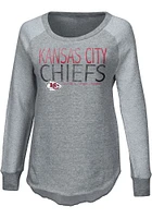 Kansas City Chiefs Womens Grey Gridiron Crew Sweatshirt