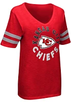 Kansas City Chiefs Womens Red Triple Play Short Sleeve T-Shirt