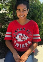 Kansas City Chiefs Womens Red Triple Play Short Sleeve T-Shirt