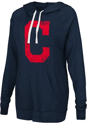 Cleveland Guardians Womens Navy Blue Pre-Game Hooded Sweatshirt