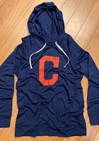 Cleveland Guardians Womens Navy Blue Pre-Game Hooded Sweatshirt