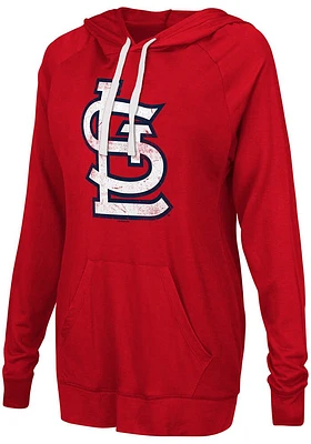 St Louis Cardinals Womens Red Pre Game Hood Hooded Sweatshirt