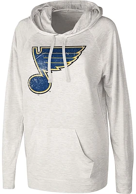 St Louis Blues Womens Oatmeal Pre-Game Hooded Sweatshirt