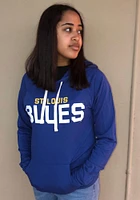 St Louis Blues Womens Blue Pre-Game Hooded Sweatshirt