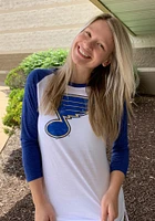 St Louis Blues Womens White Tailgate LS Tee