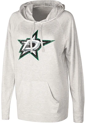 Dallas Stars Womens Oatmeal Pre-Game Hooded Sweatshirt