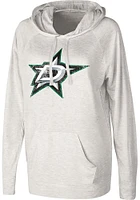 Dallas Stars Womens Oatmeal Pre-Game Hooded Sweatshirt