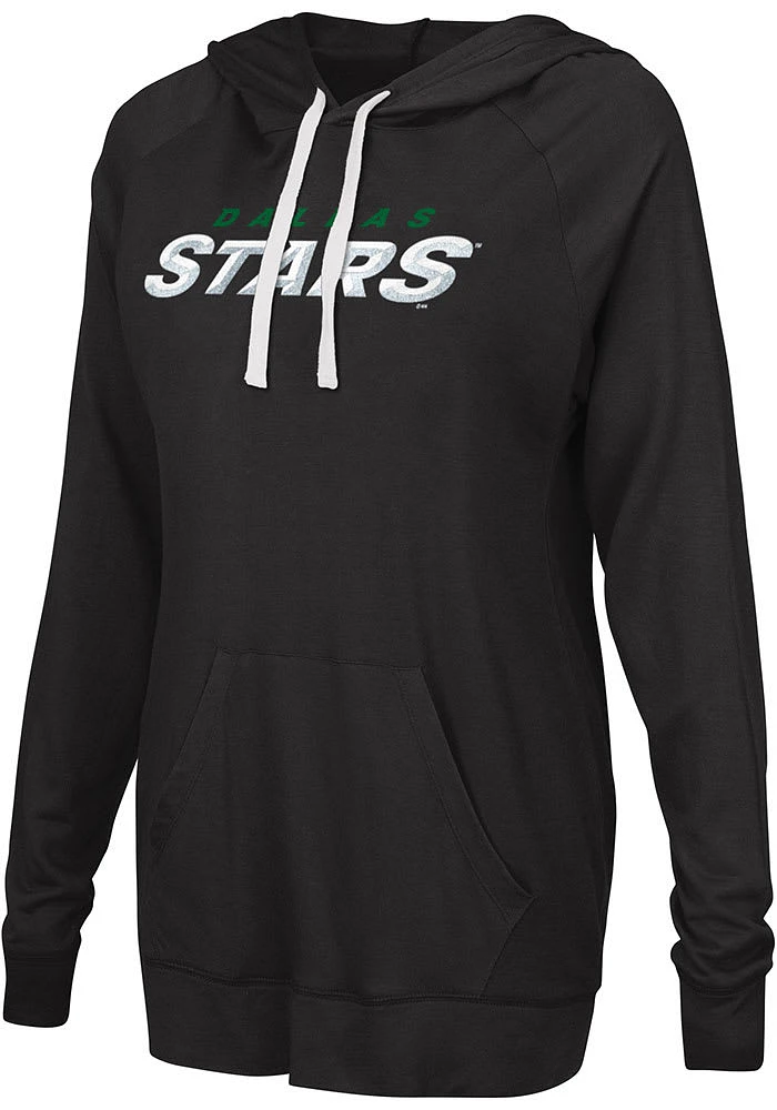 Dallas Stars Womens Black Pre-Game Hooded Sweatshirt