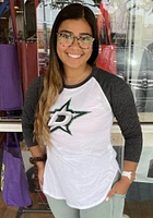 Dallas Stars Womens White Tailgate LS Tee