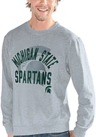 Michigan State Spartans Mens Grey MVP Long Sleeve Crew Sweatshirt