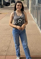 Dallas Stars Womens Grey Playoff Tank Top