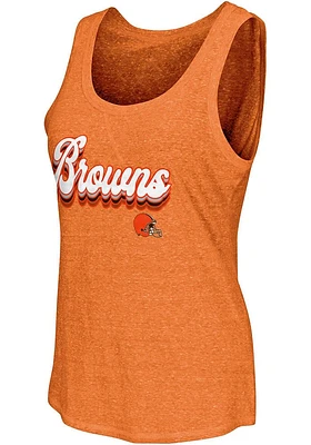 Cleveland Browns Womens Orange Layered Playoff Tank Top