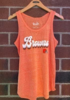 Cleveland Browns Womens Orange Layered Playoff Tank Top