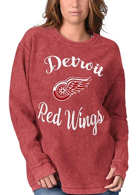 Detroit Red Wings Womens Julie Comfy Cord Crew Sweatshirt