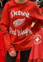 Detroit Red Wings Womens Julie Comfy Cord Crew Sweatshirt