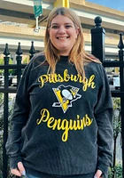 Pittsburgh Penguins Womens Black Julie Comfy Cord Crew Sweatshirt