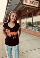 Philadelphia Flyers Womens Black First Pick Short Sleeve T-Shirt