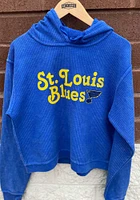 St Louis Blues Womens Blue Comfy Cord Hooded Sweatshirt