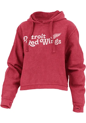 Detroit Red Wings Womens Comfy Cord Hooded Sweatshirt