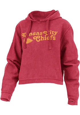 Kansas City Chiefs Womens Red Comfy Cord Classic Hooded Sweatshirt