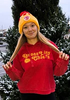 Kansas City Chiefs Womens Red Comfy Cord Classic Hooded Sweatshirt