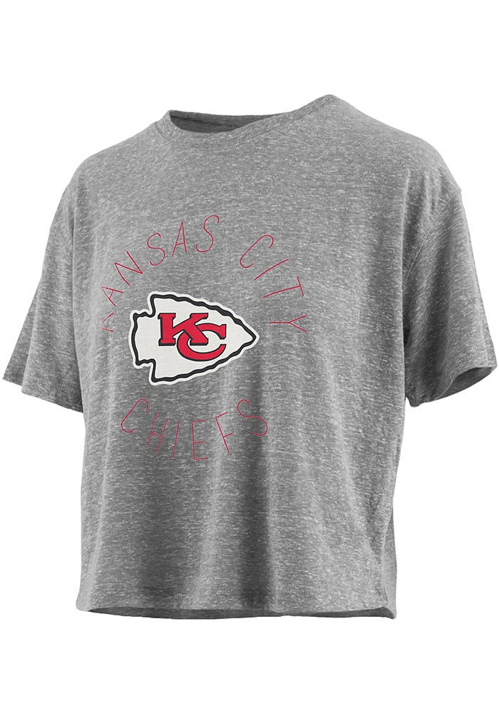 Kansas City Chiefs Womens Grey Knobi Style Short Sleeve T-Shirt