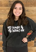 Chicago White Sox Womens Black Corded Hooded Sweatshirt