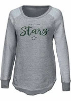 Dallas Stars Womens Grey Gridiron Crew Sweatshirt