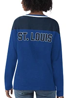 St Louis Blues Womens Blue Direct Snap LS Tee