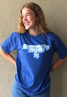 Kansas City Royals Womens Blue Melange Short Sleeve T-Shirt