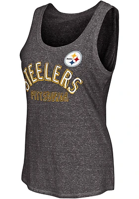 Pittsburgh Steelers Womens Black Playoff Design Tank Top