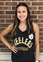 Pittsburgh Steelers Womens Black Playoff Design Tank Top